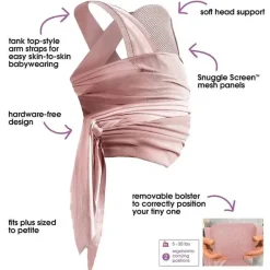 Boppy - Carrinho de Bebê Comfyhug, Rosa Bailarina New