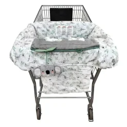 Boppy - Carrinho de compras e capa para cadeira alta com bolsa de armazenamento, coala verde cinza New