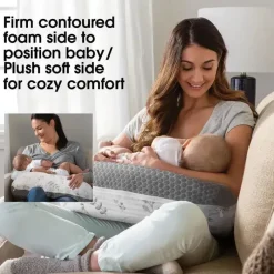 Boppy - Melhor Travesseiro Travesseiro de Enfermagem Cinza Pennydot Folha Listra Outlet