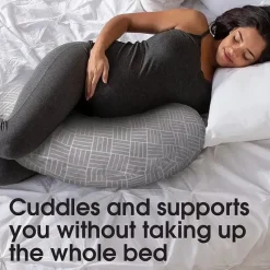 Boppy - Travesseiro de Gravidez Cuddle, Travesseiro Cinza Fashion
