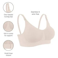 Bravado - Sutiã de Amamentação Body Silk Seamless 17D L, Pérola Hot