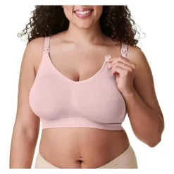 Bravado - Sutiã de amamentação sem costura Body Silk 17D L Rosa Giz Best