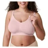 Bravado - Sutiã de amamentação sem costura Body Silk 17D M Rosa Giz Clearance