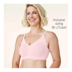 Bravado - Sutiã de amamentação sem costura Body Silk 17D M Rosa Giz Clearance