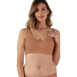 Bravado body seda sem costura sutiã de amamentação canela New