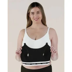 Bravado Designs Clip and Pump Acessório de sutiã de amamentação mãos-livres, preto - A BOMBA DE MAMA NÃO ESTÁ INCLUÍDA New
