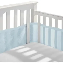 BreathableBaby - Forro de berço de malha respirável clássico, azul claro Outlet