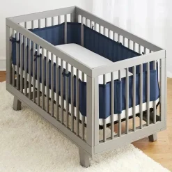 BreathableBaby - Forro de berço de malha respirável clássico, True Navy Online