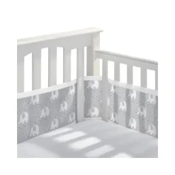 BreathableBaby - Forro de berço de malha respirável clássico, Pacific Elephant Grey Sale