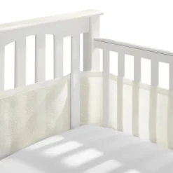 BreathableBaby - Forro de berço de malha respirável clássico, cru Fashion