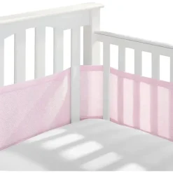 BreathableBaby - Forro de berço de malha respirável clássico, rosa claro Online
