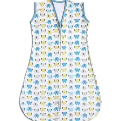 BreathableBaby - Manta Saco Wearable, Névoa Azul com Aplique de Elefante, Pequena Outlet