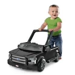 Bright Starts - Centro de atividades para bebês Ford F-150 4 em 1 Agate Black e Push Walker Hot