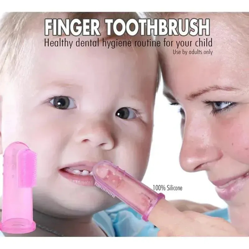 brilliant_baby__escova_de_SKU5w7EHIhH_6.webp Baby Buddy Brilliant Baby - escova de dentes de dedo, 3 meses ou mais, rosa/transparente, conjunto de 2 escovas Sale