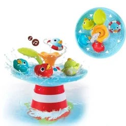 Yookidoo Brinquedo de banho para bebê Musical Duck Race com cachoeira Hot