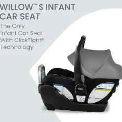 Britax - Cadeira Auto Infantil Willow S com Base Alpina Anti-Rebote, Grafite Onyx Fashion