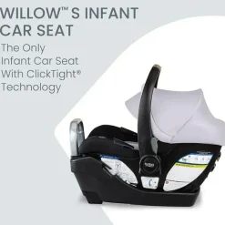 Britax - Cadeira de carro infantil Willow S com base anti-rebote alpina, Glacier Onyx Outlet