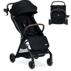 Britax - Juniper Compact On-The-Go Stroller, Raven Black Fashion