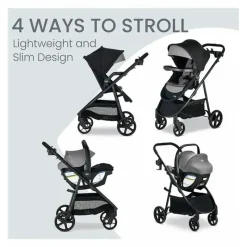 Britax - Willow Brook S+ Travel System com base Alpine Anti-Rebound, Grafite Onyx Best
