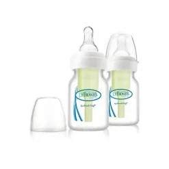 Dr. Brown's Brown Options Standard - Garrafa com gargalo 2 unidades com bico para prematuros 2 onças/60 M Fashion