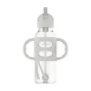 Dr. Brown's Brown's - Garrafa com canudinho estreito de 8 onças/250 ml com alças de silicone, cinza, pacote com 1 Sale