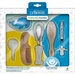 Dr. Brown's Brown's - Kit de cuidados essenciais para bebês saudáveis ​​para bebês e bebês, kit de 8 peças Fashion