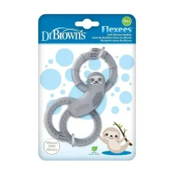 Dr. Brown's Brown's - Mordedor de silicone Flexees Sloth, cinza New