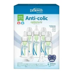 Dr. Brown's Brown's - Opções + Conjunto de mamadeira anti-cólica estreita Clearance