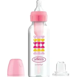 Dr. Brown's Brown's - Opções anti-cólicas de fluxo natural + kit inicial de garrafa com canudinho estreito, 8 onças Online