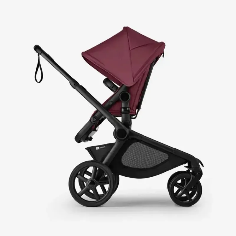 bugaboo__carrinho_de_beb__SKUbfn1ll4N_1.webp Bugaboo - Carrinho de bebê Kangaroo Complete, Preto/Cereja Escuro Hot