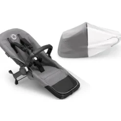 Bugaboo - Conjunto de extensão Donkey 5 Duo, Cinza Mélange Hot