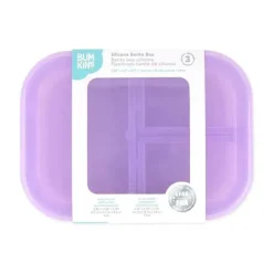 Bumkins - Snack/Lunch Bento Box, recipiente com 3 compartimentos, geléia roxa Fashion
