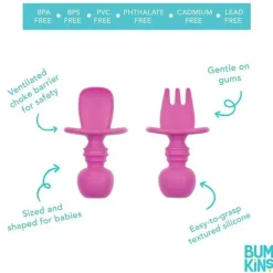 Bumkins - Chewtensils de silicone, azul escuro Sale