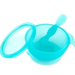 Bumkins - Conjunto de alimentação de silicone com sucção para bebês e crianças pequenas, geléia azul Online