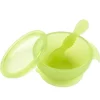 Bumkins - Conjunto de alimentação de silicone com sucção para bebês e crianças pequenas, gelatina verde Outlet