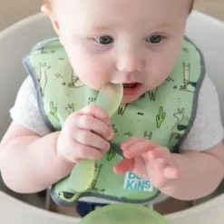 Bumkins - Conjunto de alimentação de silicone com sucção para bebês e crianças pequenas, gelatina verde Outlet