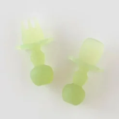 Bumkins - Conjunto de Utensílios para Bebês, Mastigadores de Silicone, Geléia Verde Discount