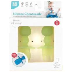 Bumkins - Conjunto de Utensílios para Bebês, Mastigadores de Silicone, Geléia Verde Discount