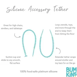 Bumkins - Cordões para acessórios de silicone azul Best