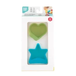 Bumkins - Dippers de silicone para bebês, anexados a tigelas, pratos e pratos, 2 unidades, Aqua Jelly Outlet