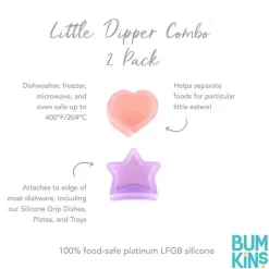 Bumkins - Dippers de silicone para bebês, para tigelas, pratos e pratos, pacote com 2, geléia magenta Sale