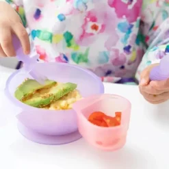 Bumkins - Dippers de silicone para bebês, para tigelas, pratos e pratos, pacote com 2, geléia magenta Sale