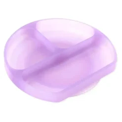 Bumkins - placa de sucção para crianças e bebês, prato de silicone dividido, geléia roxa Best