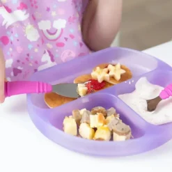 Bumkins - placa de sucção para crianças e bebês, prato de silicone dividido, geléia roxa Best