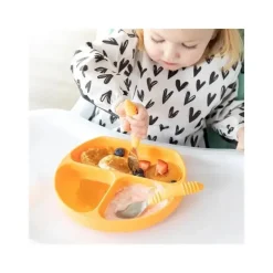 Bumkins - Prato de silicone - Prato de bebê - Tangerina Best