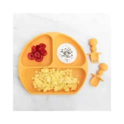 Bumkins - Prato de silicone - Prato de bebê - Tangerina Best