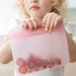 Bumkins - Sacos reutilizáveis de silicone para sanduíches e lanches, sálvia verde Fashion