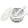 Bumkins silicone primeiro conjunto de alimentação com tampa e colher, mármore Clearance