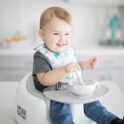 Bumkins silicone primeiro conjunto de alimentação com tampa e colher, mármore Clearance