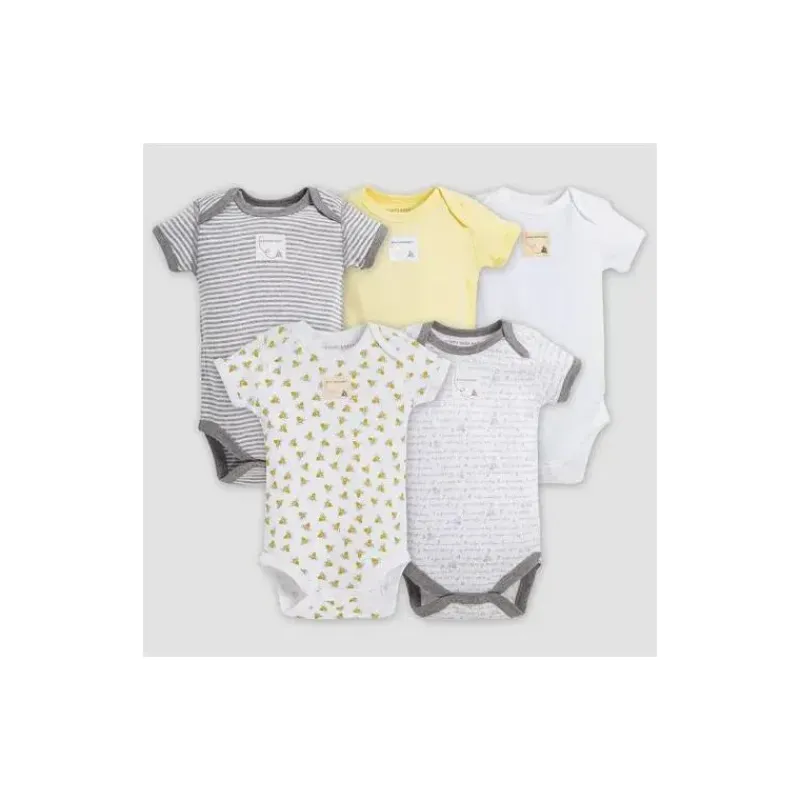 burts_bees___conjuntos_de_SKUiUEr4Yh7_0.webp Burt's Bees Baby Burt's Bees - 5 conjuntos de macacões de manga curta neutros para bebês, luz do sol Discount